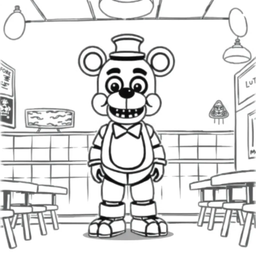 Five Nights At Freddy's coloring page