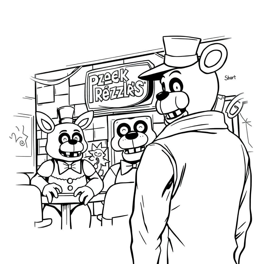 Five Nights At Freddy's coloring page