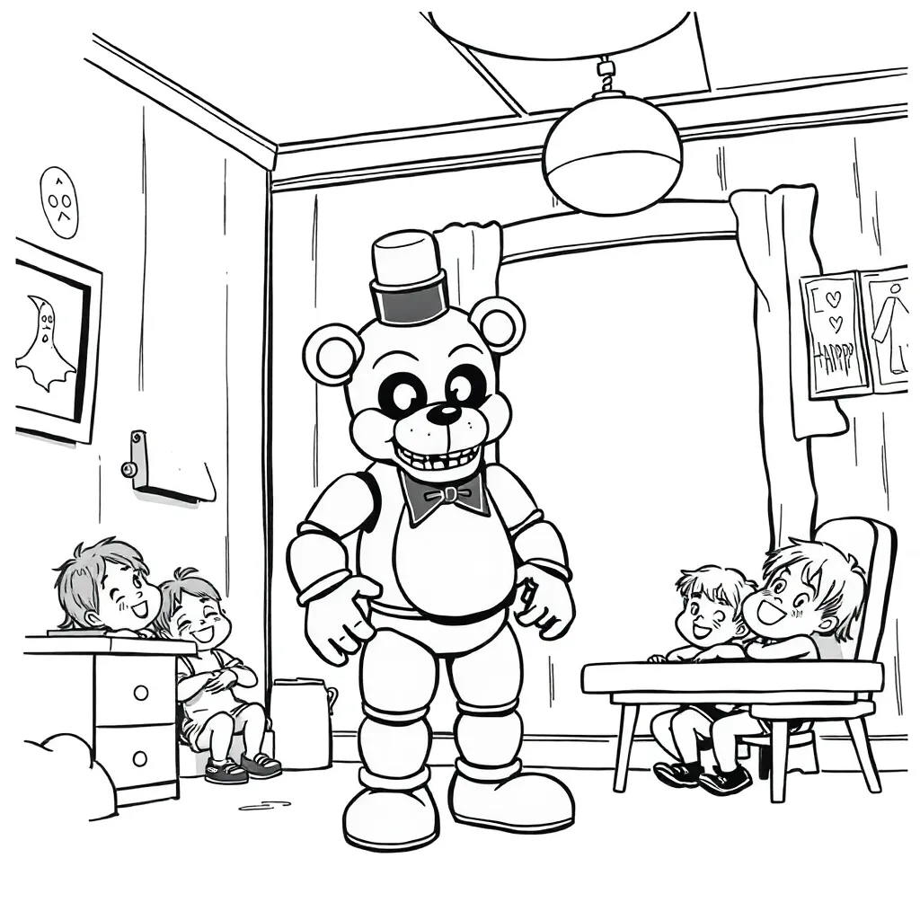 Five Nights At Freddy's coloring page