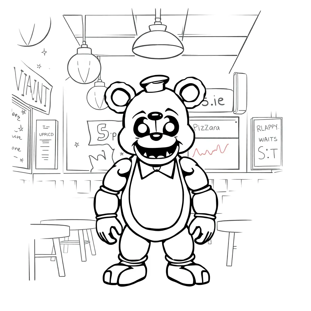 Five Nights At Freddy's coloring page