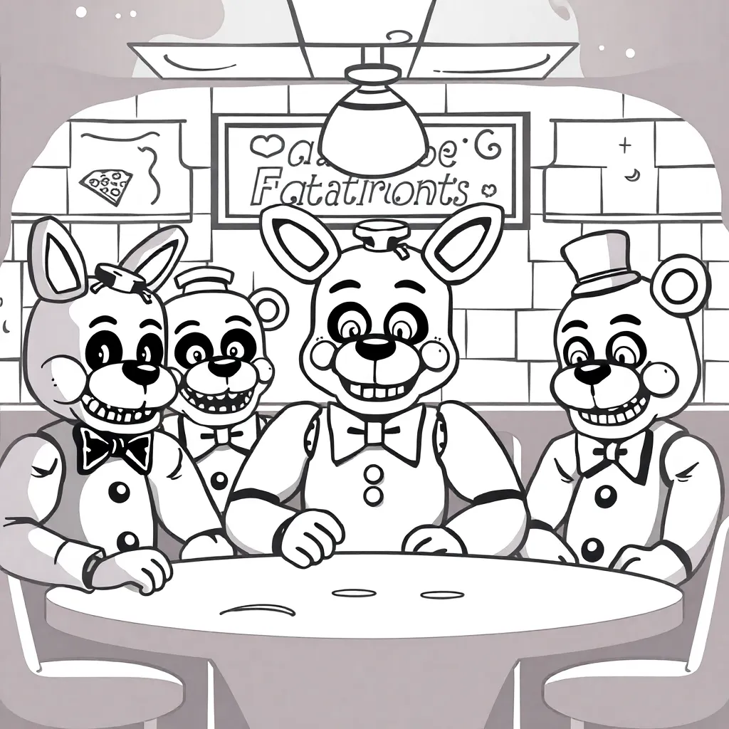 Five Nights At Freddy's coloring page