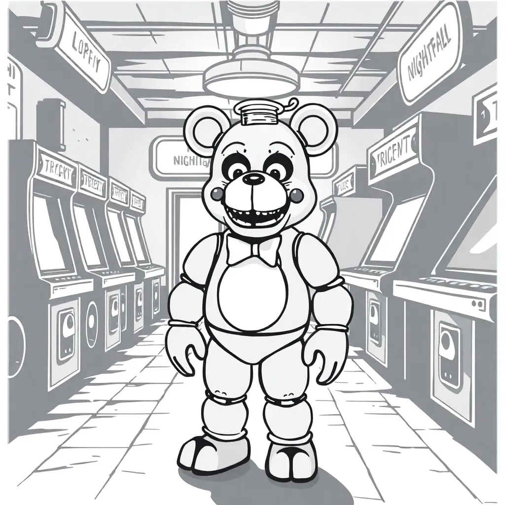 Five Nights At Freddy's coloring page