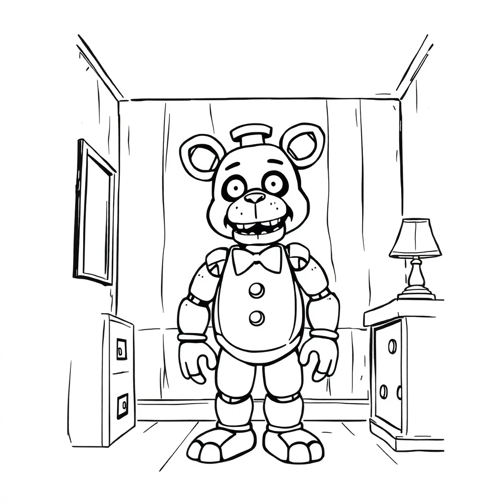 Five Nights At Freddy's coloring page