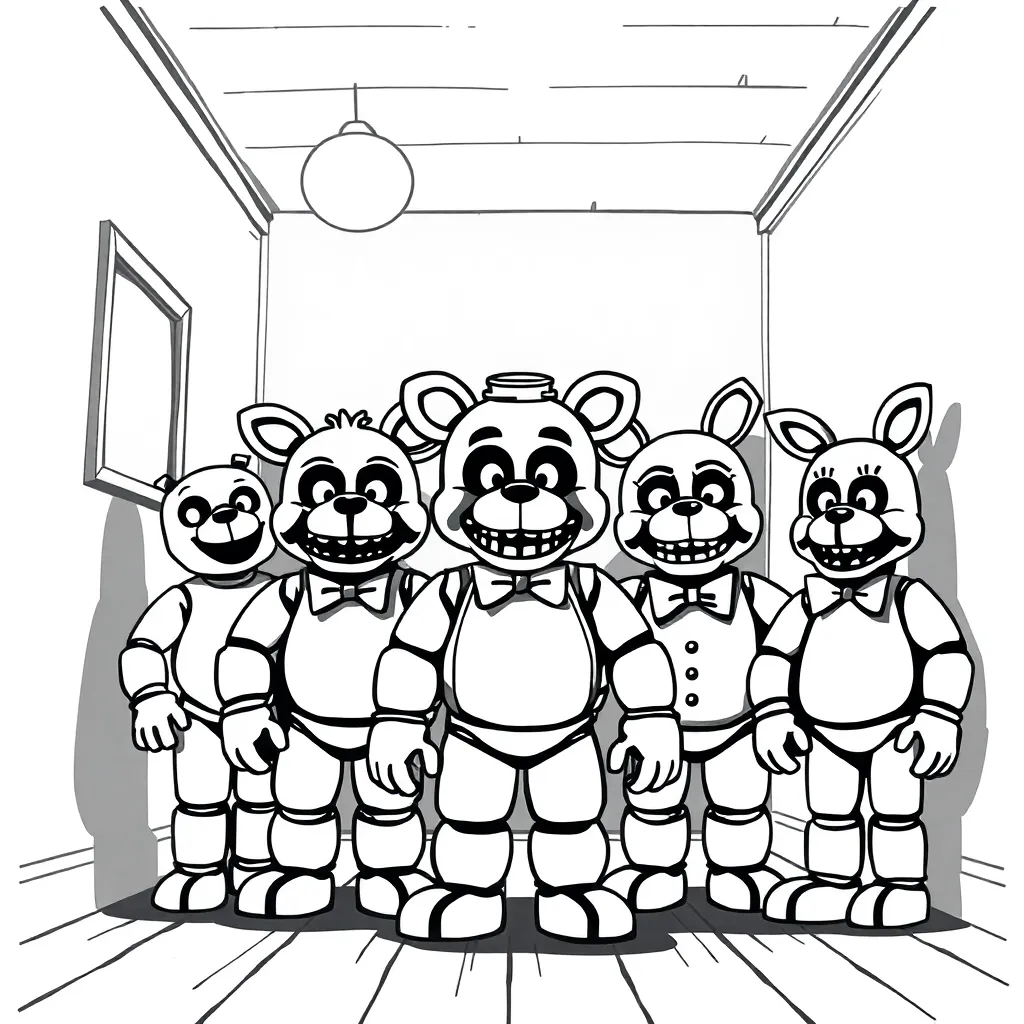 Five Nights At Freddy's coloring page