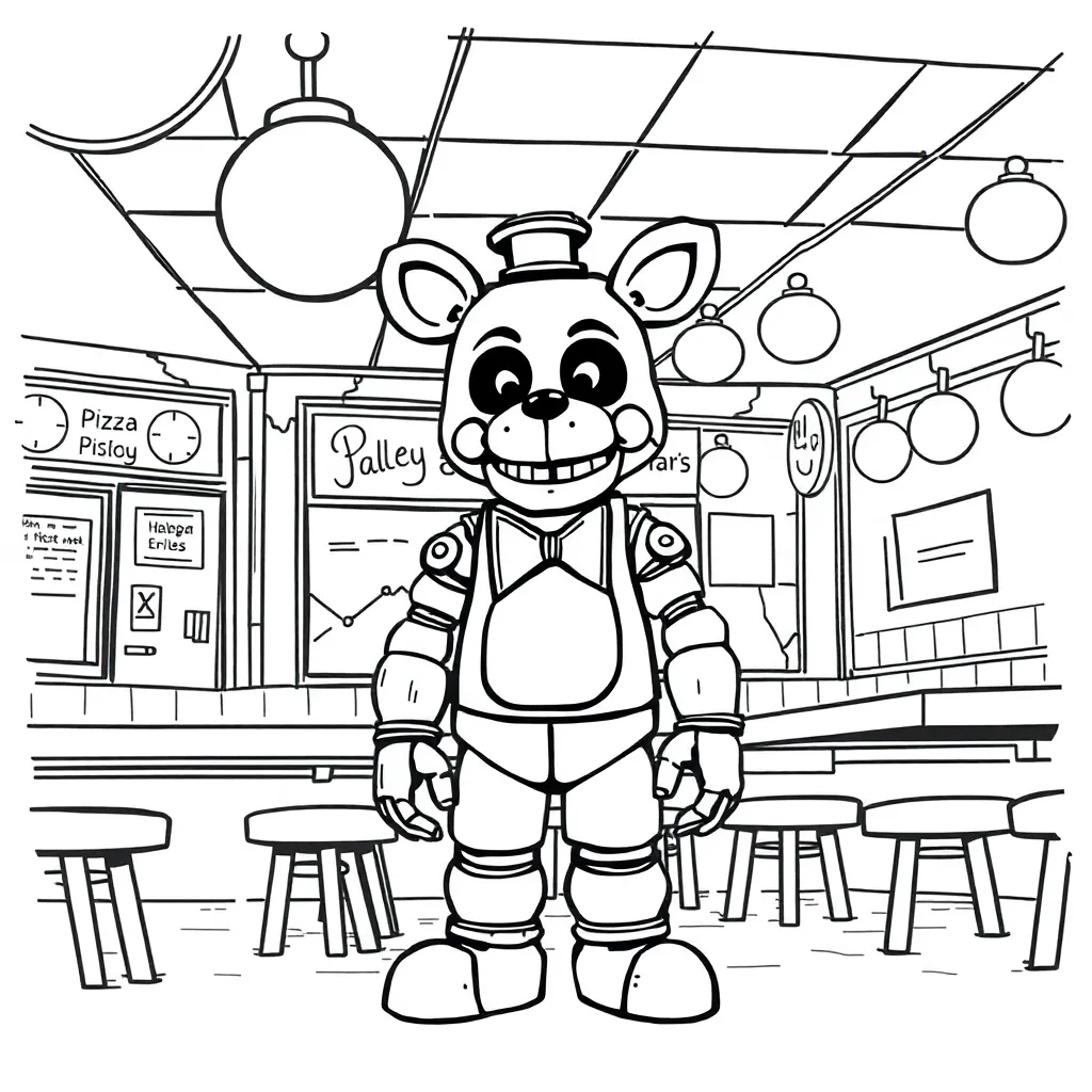 Five Nights At Freddy's coloring page