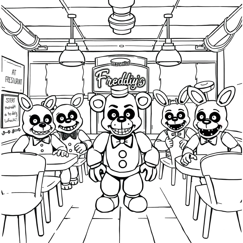 Five Nights At Freddy's coloring page