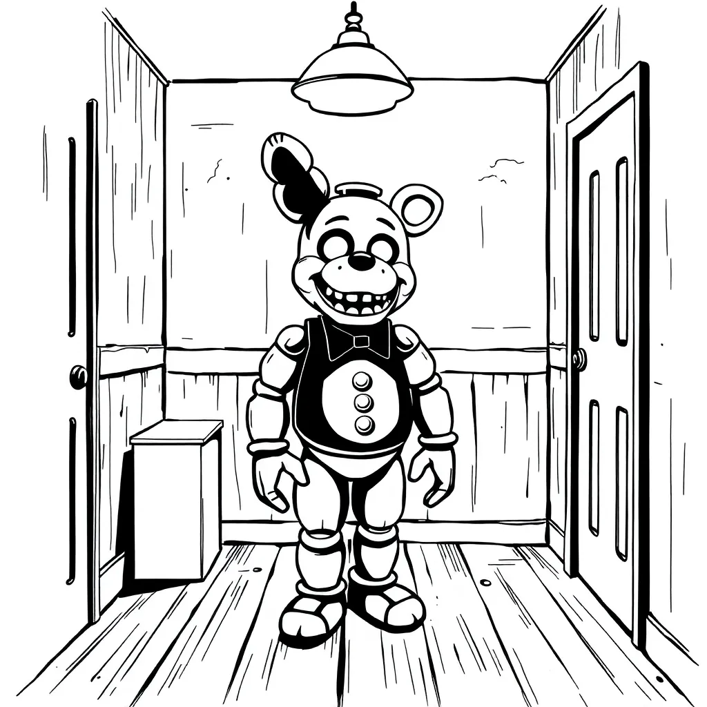 Five Nights At Freddy's coloring page