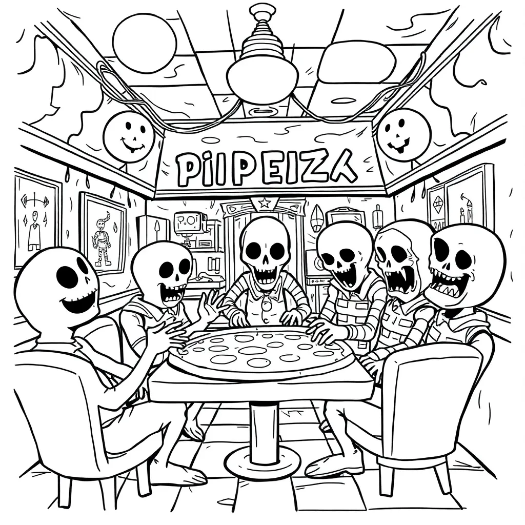 Five Nights At Freddy's coloring page