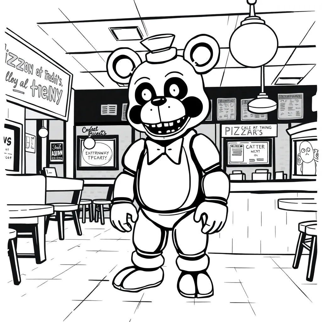 Five Nights At Freddy's coloring page