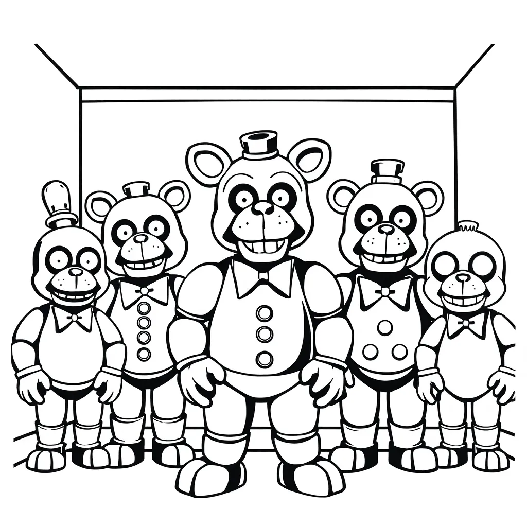 Five Nights At Freddy's coloring page