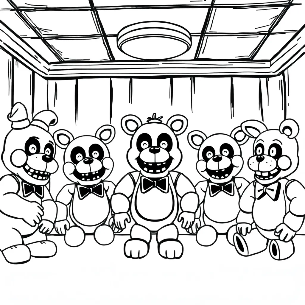 Five Nights At Freddy's coloring page
