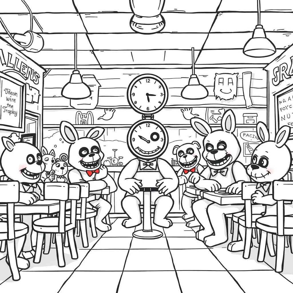 Five Nights At Freddy's coloring page