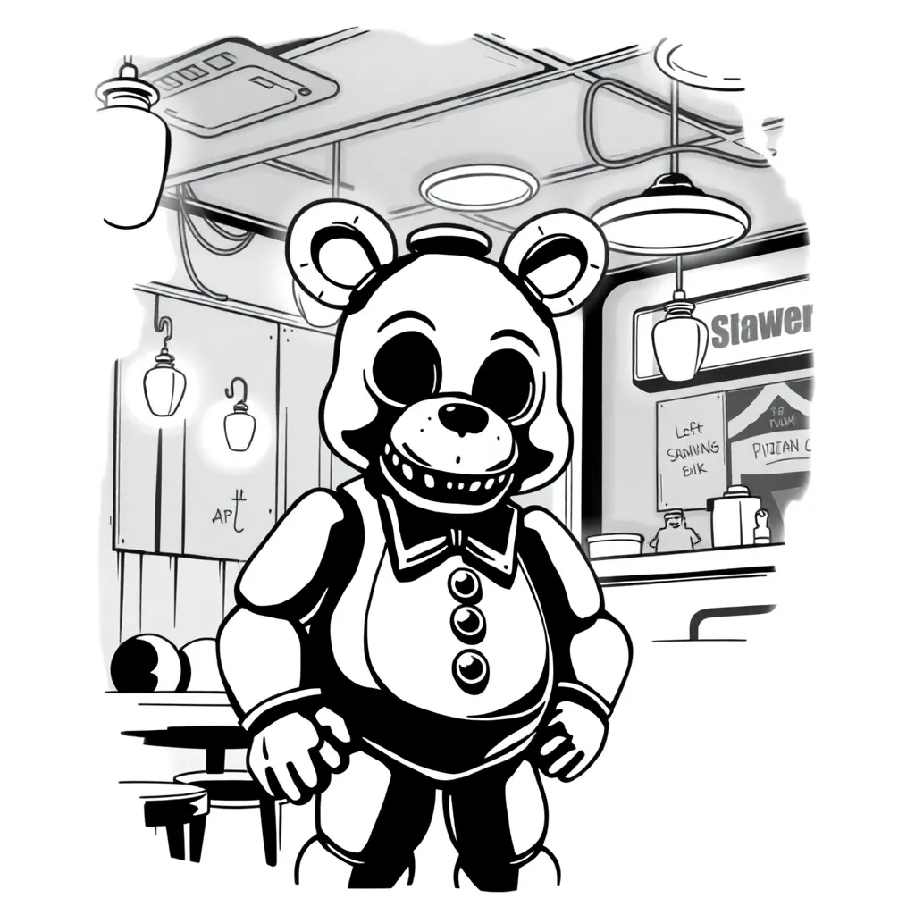 Five Nights At Freddy's coloring page