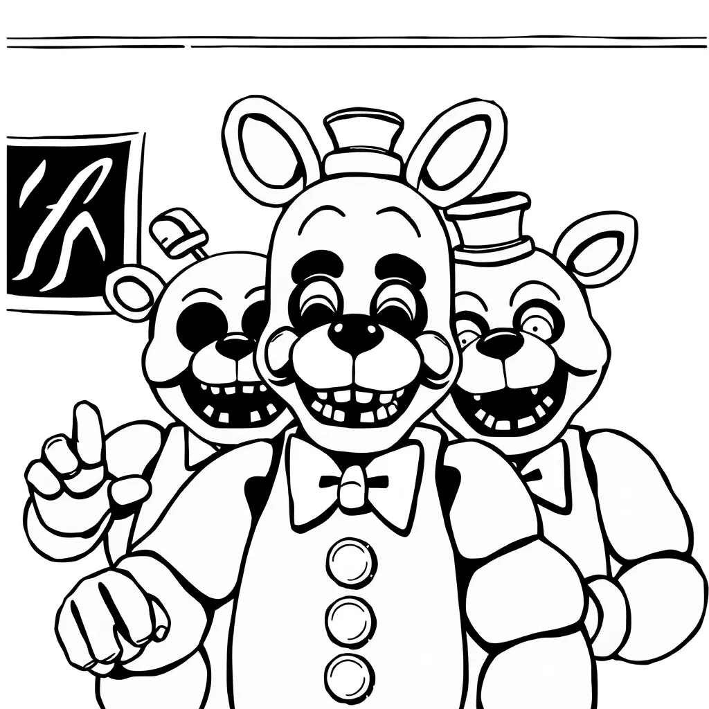 Five Nights At Freddy's coloring page