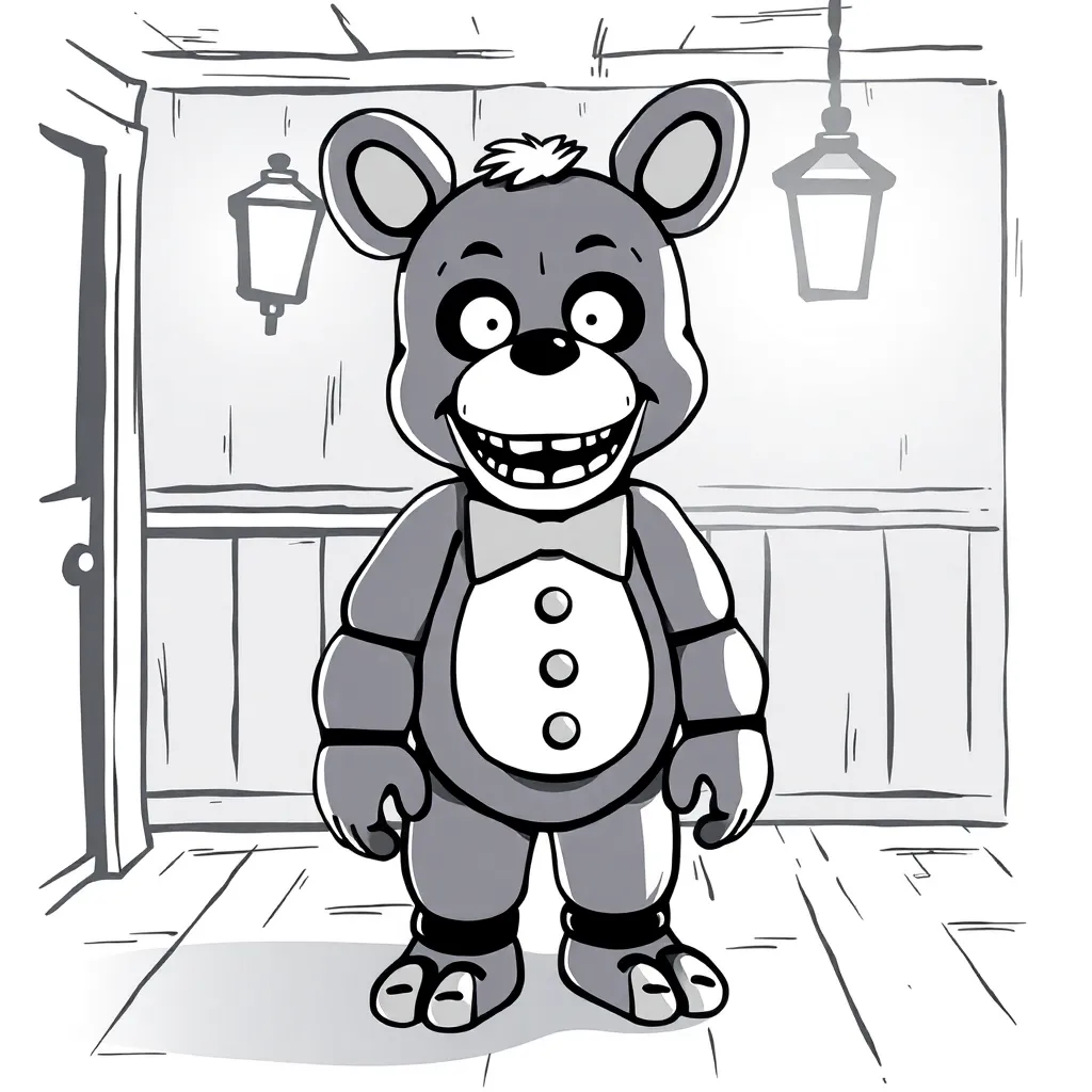 Five Nights At Freddy's coloring page