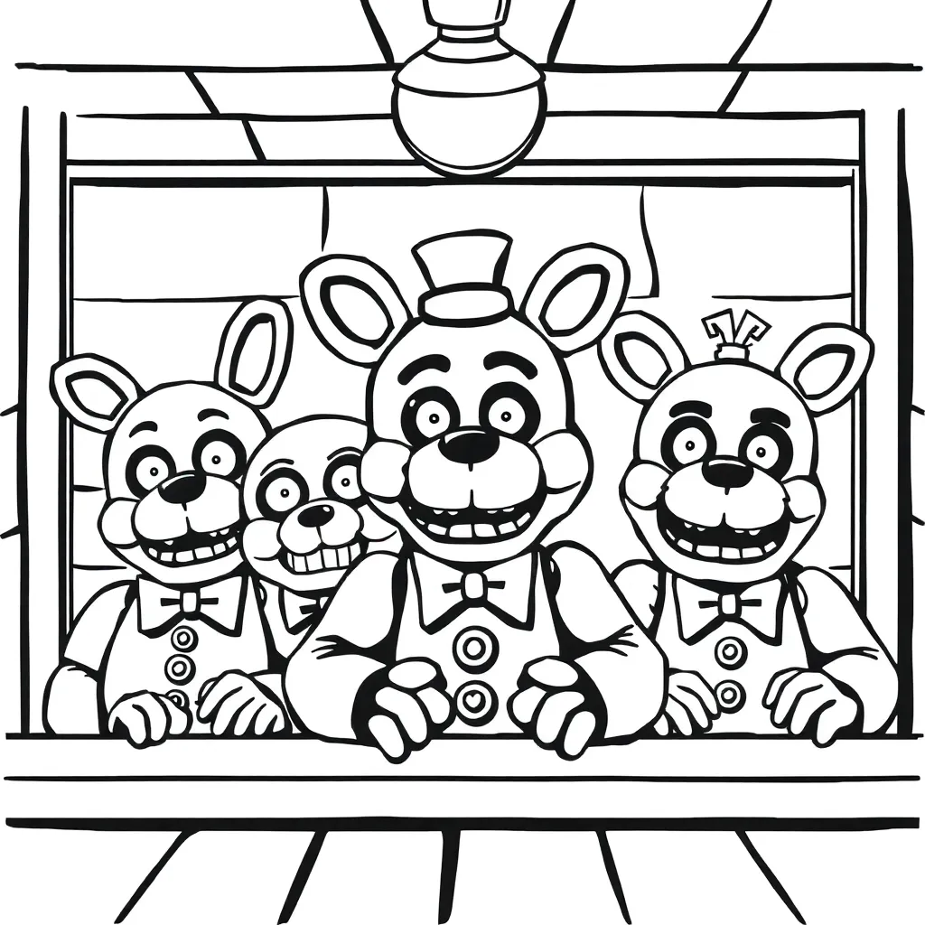 Five Nights At Freddy's coloring page