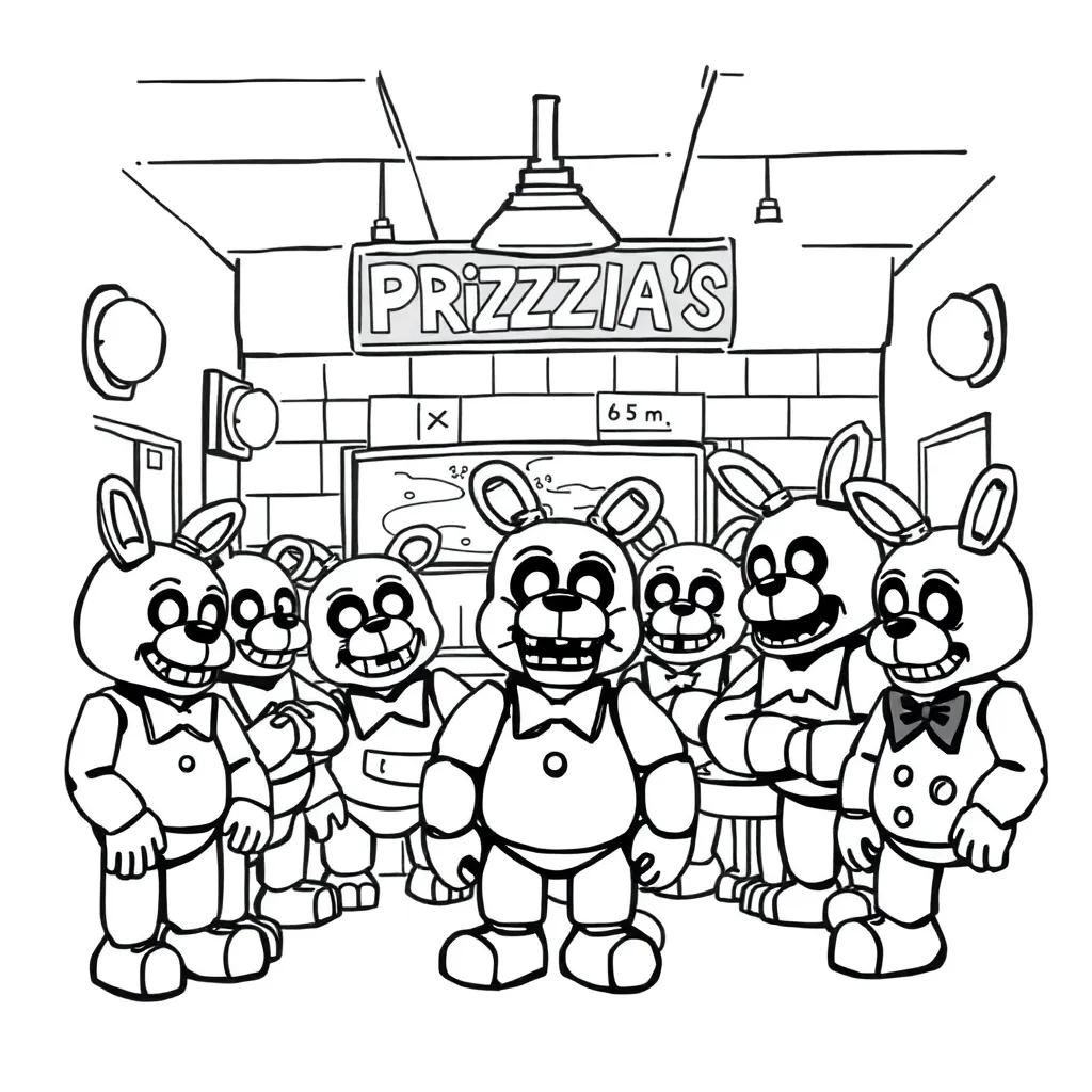 Five Nights At Freddy's coloring page