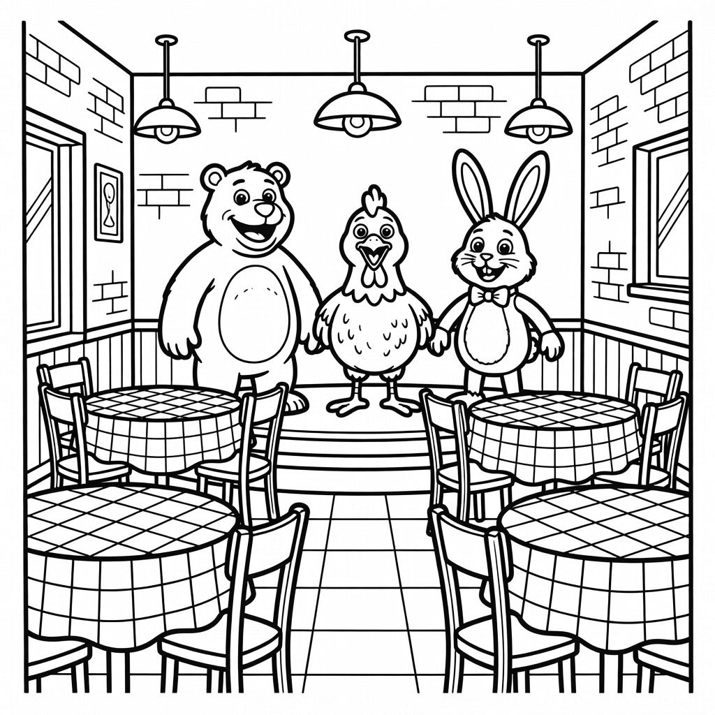Five Nights At Freddy's coloring page