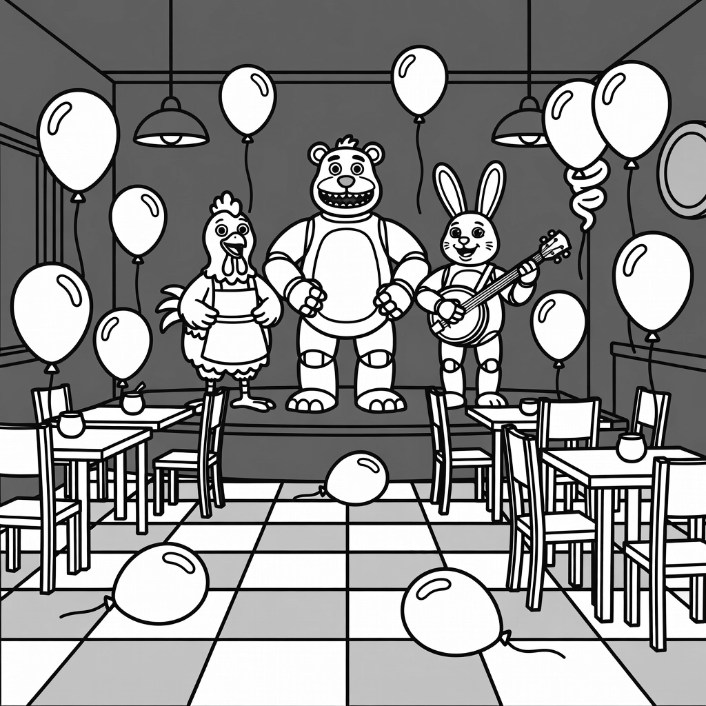 Five Nights At Freddy's coloring page