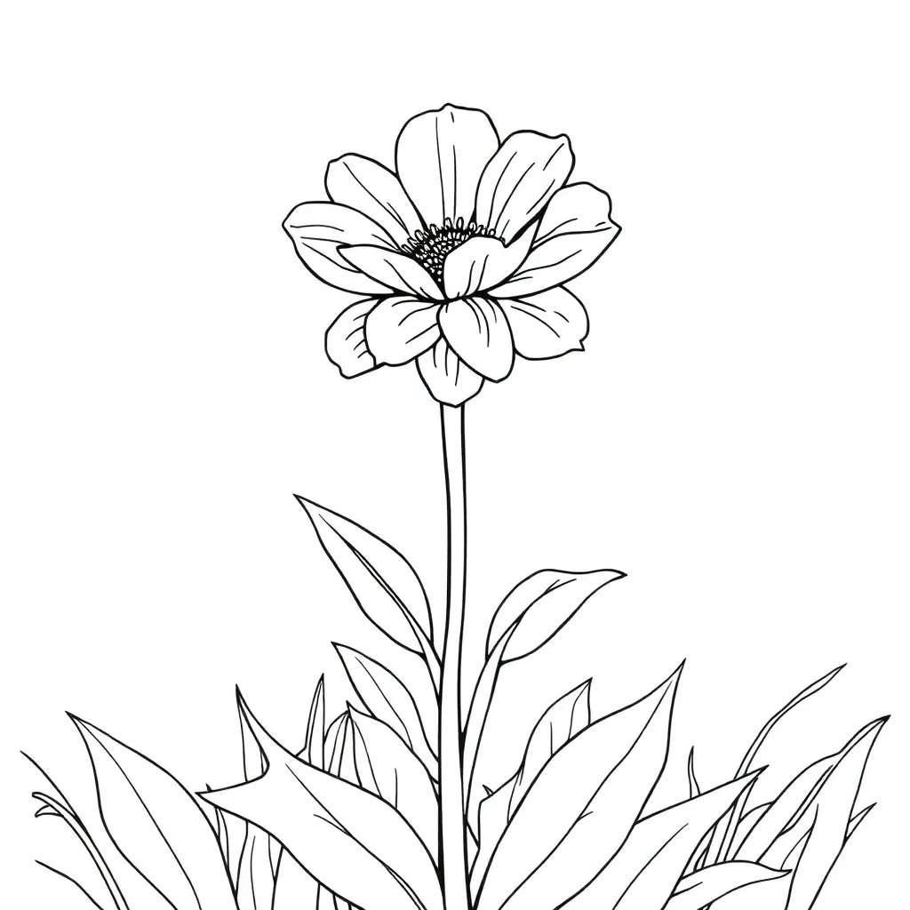 Flower coloring page