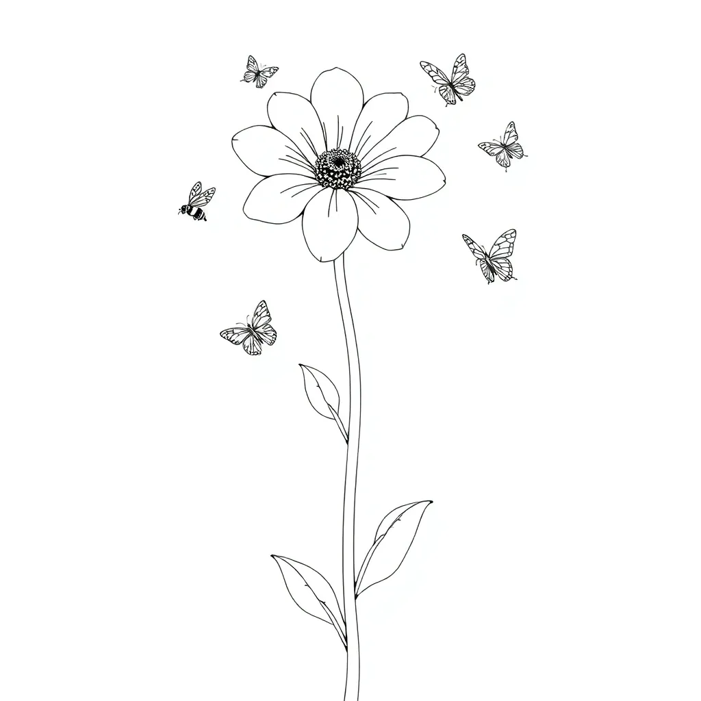 Flower coloring page