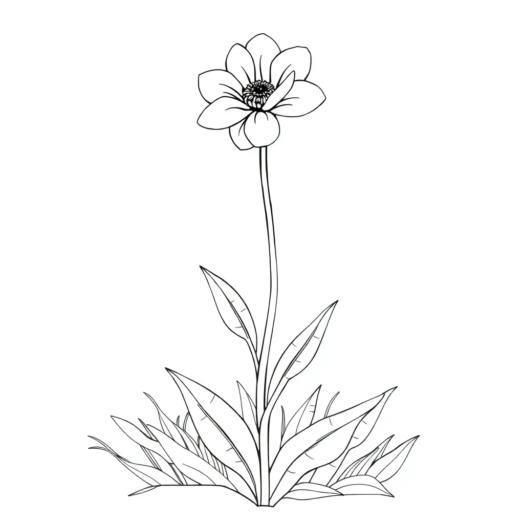 Flower coloring page