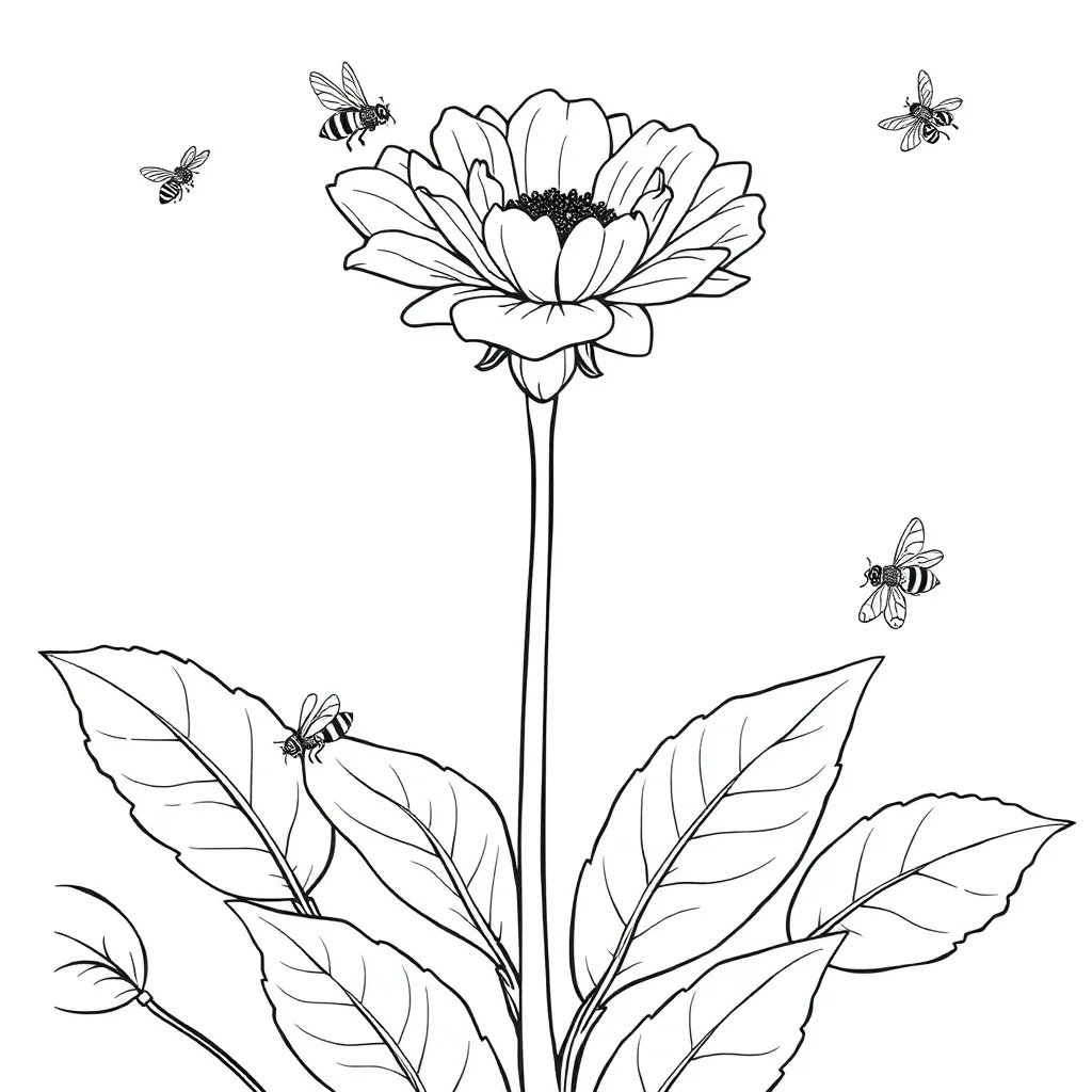 Flower coloring page