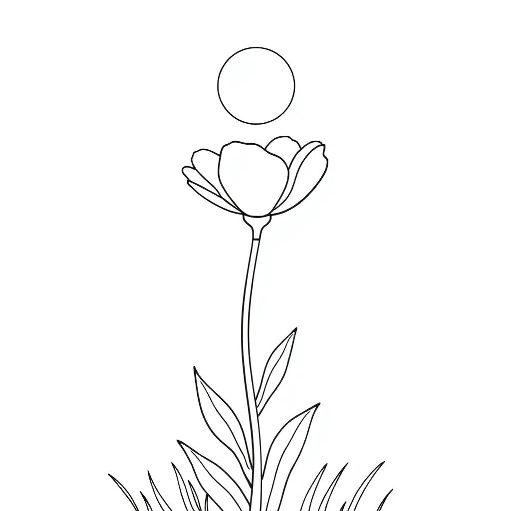 Flower coloring page