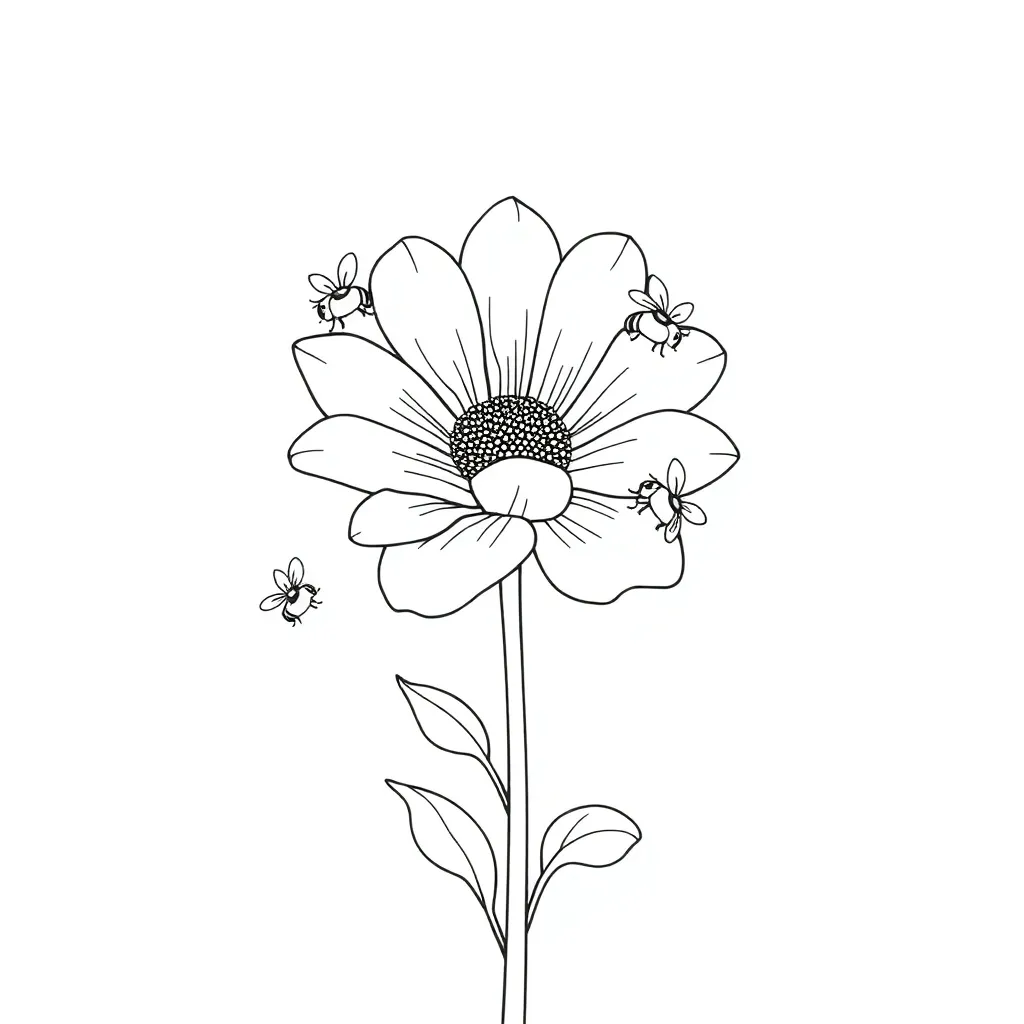 Flower coloring page