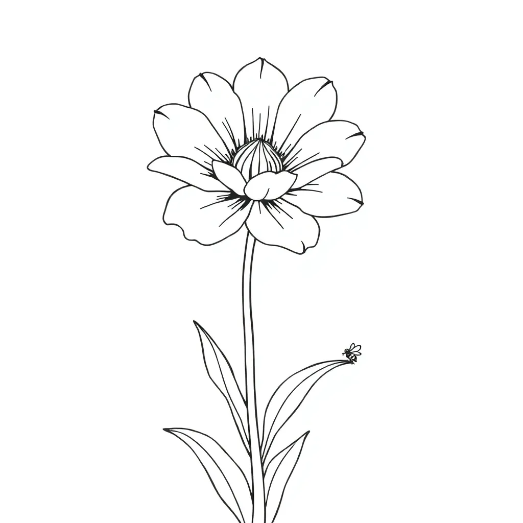 Flower coloring page