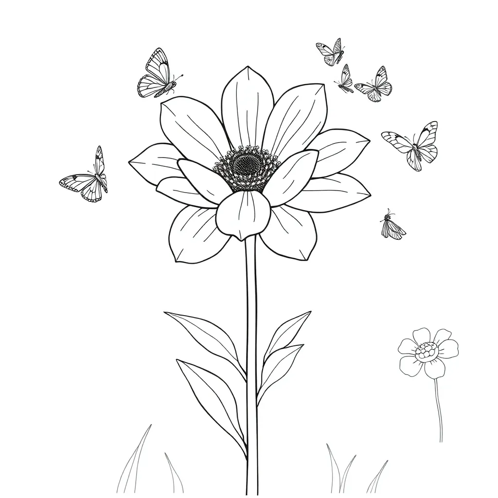 Flower coloring page