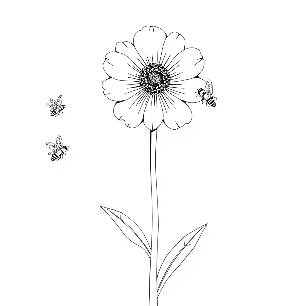 Flower coloring page