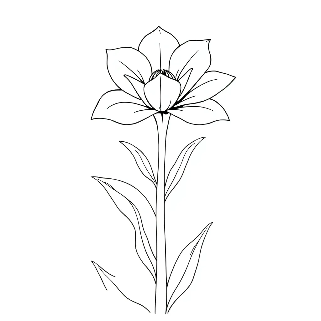 Flower coloring page