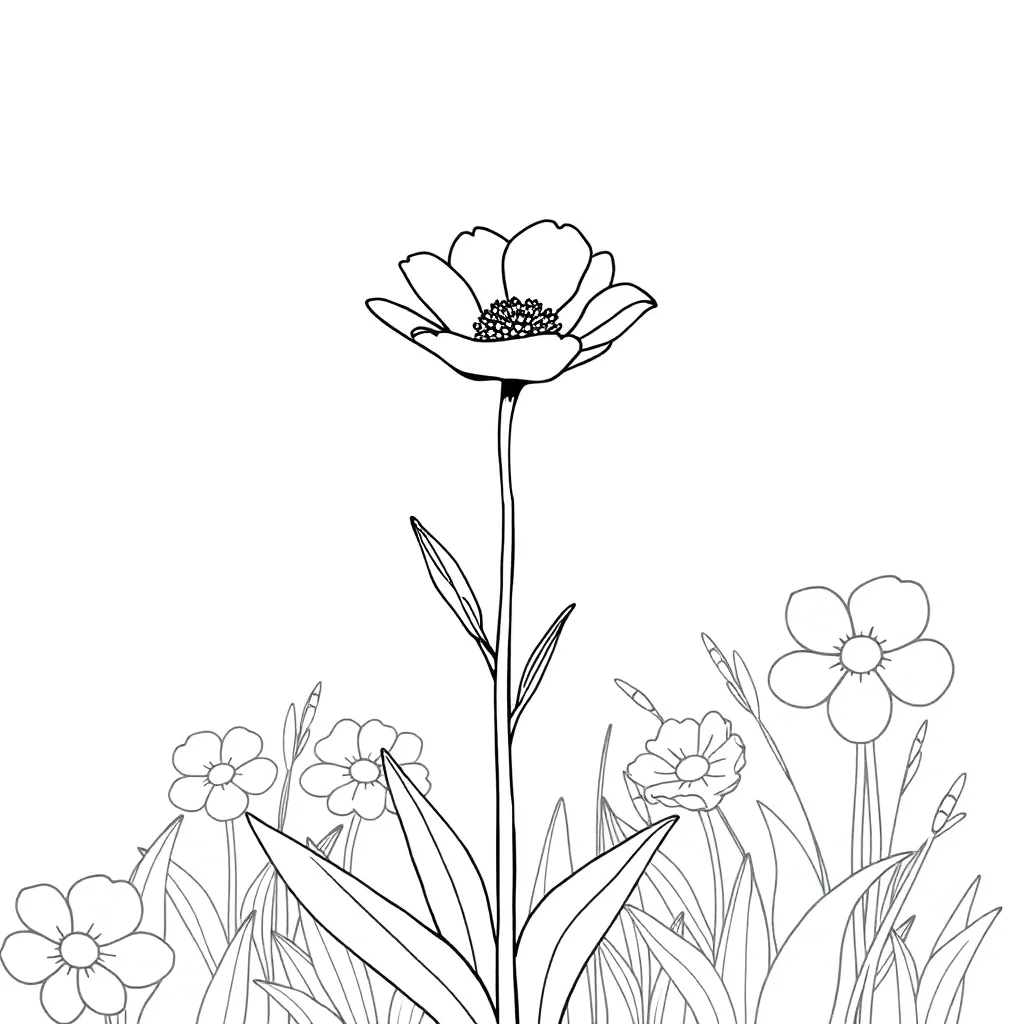 Flower coloring page