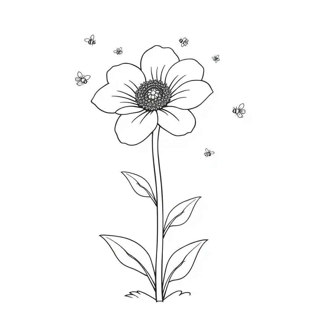 Flower coloring page
