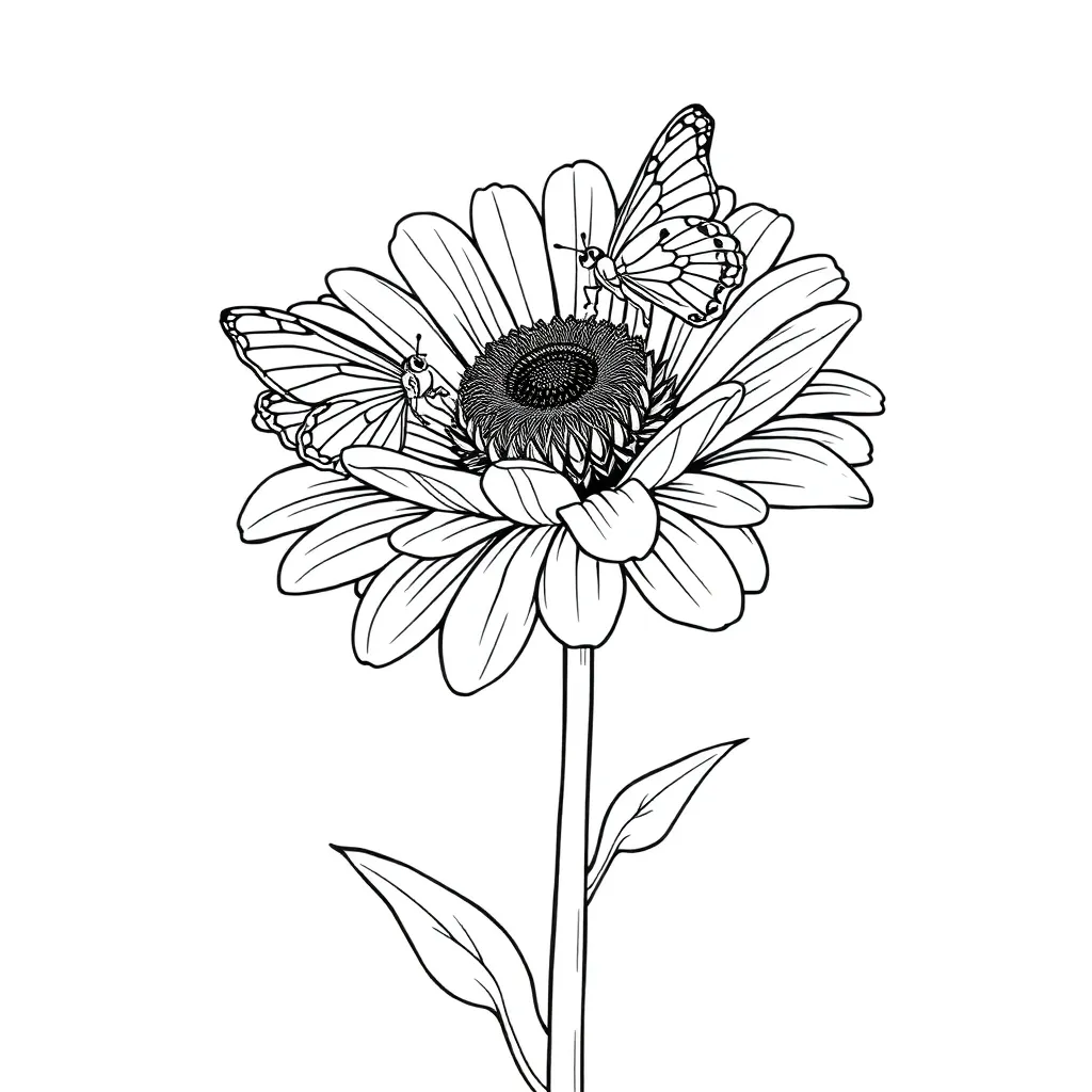Flower coloring page