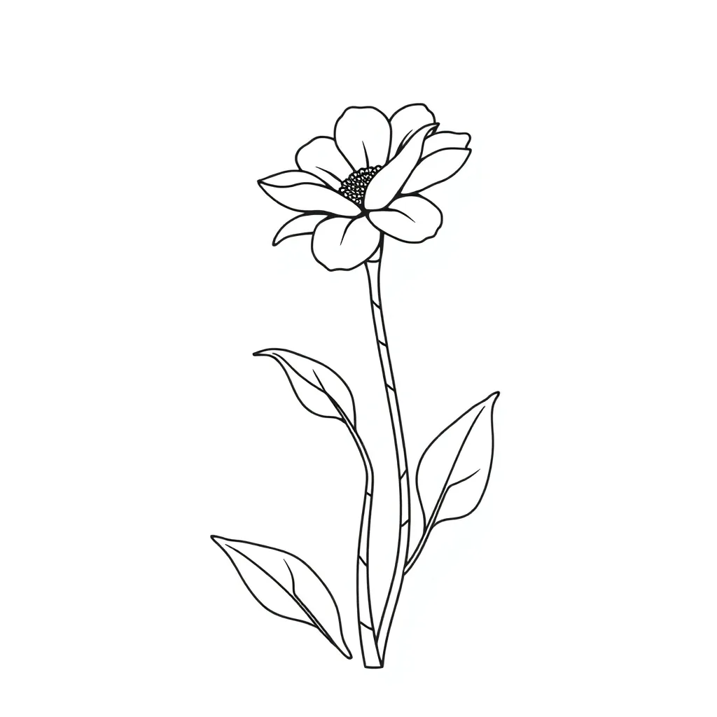 Flower coloring page