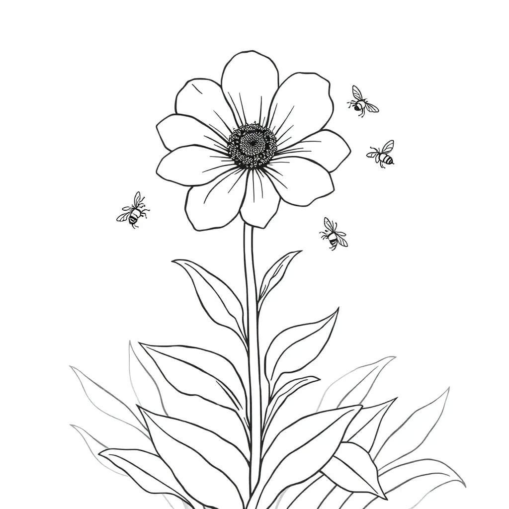 Flower coloring page