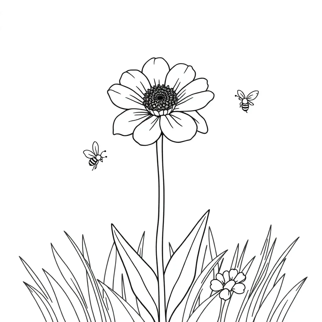 Flower coloring page
