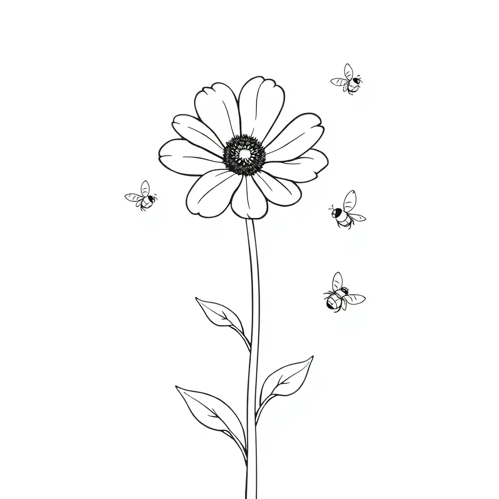 Flower coloring page