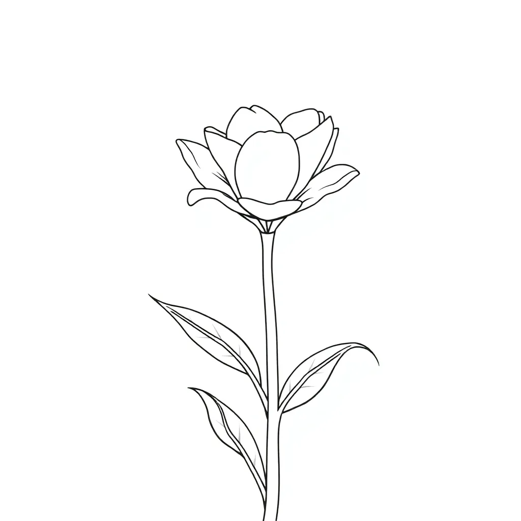 Flower coloring page