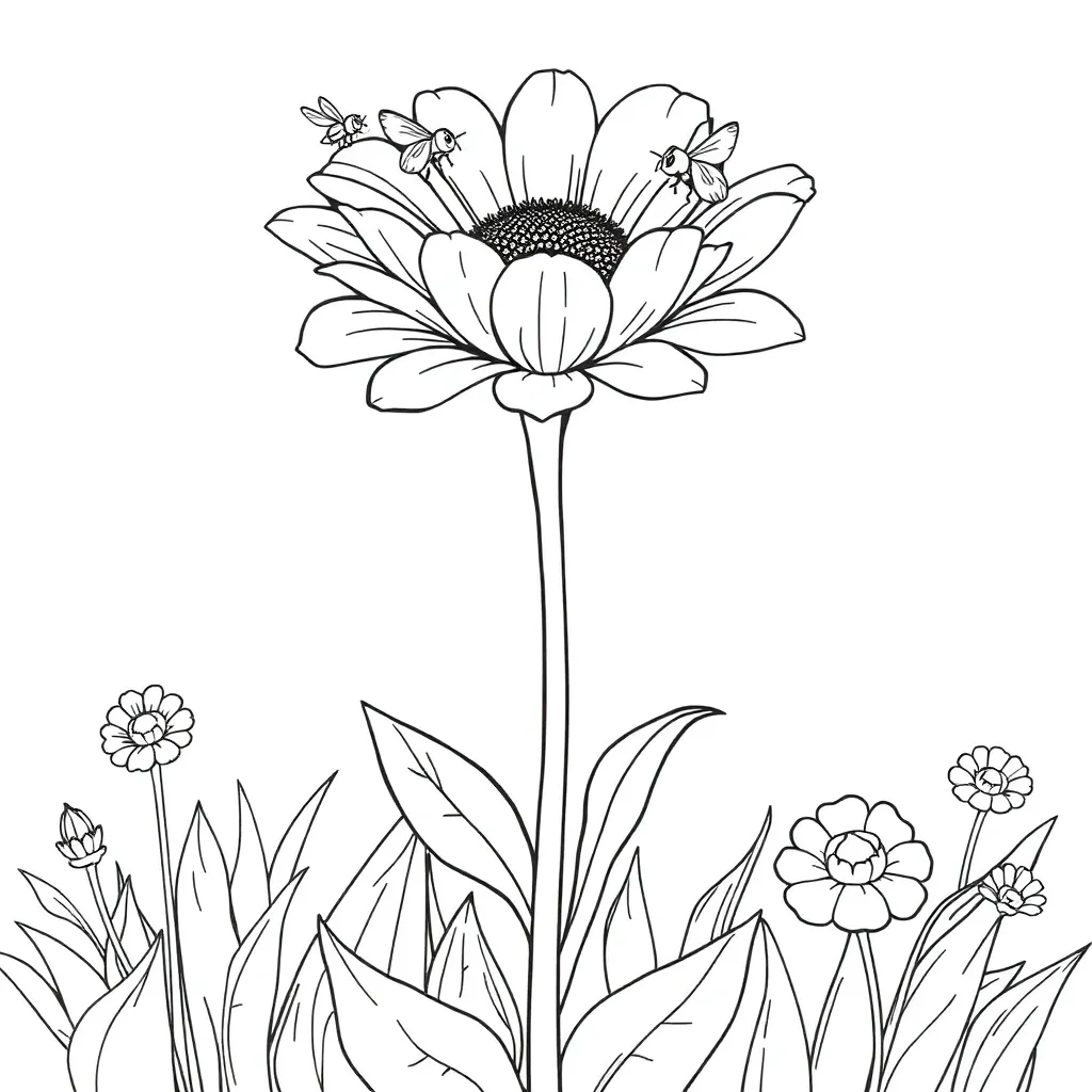 Flower coloring page