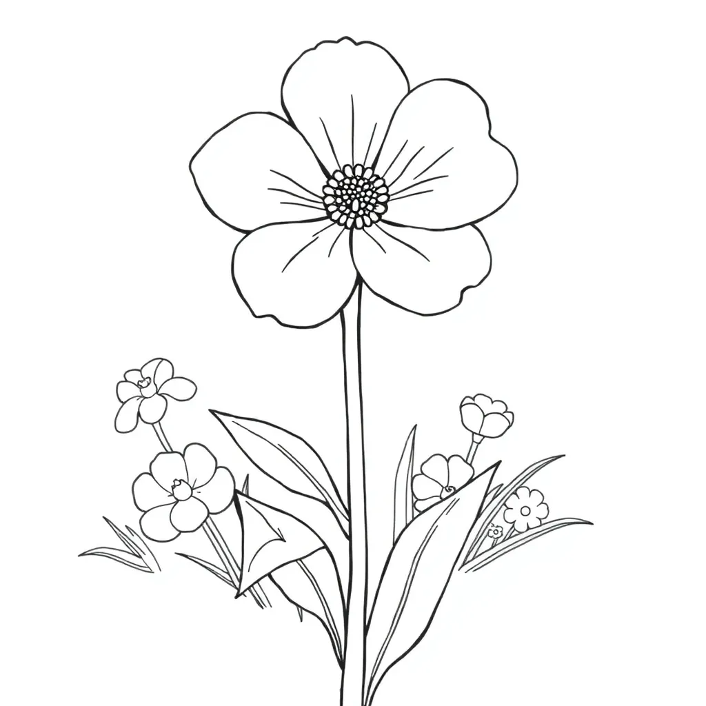 Flower coloring page