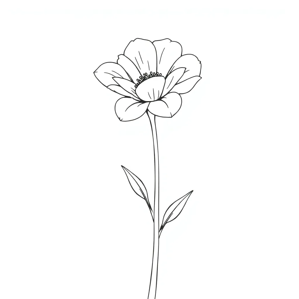 Flower coloring page