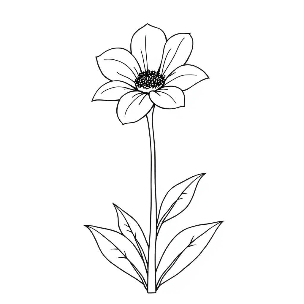 Flower coloring page