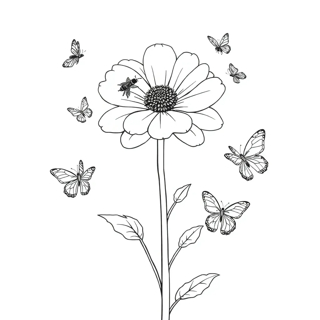 Flower coloring page