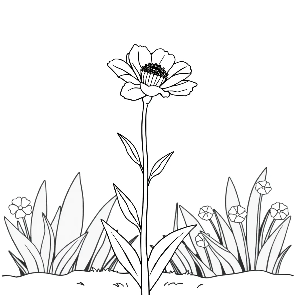 Flower coloring page