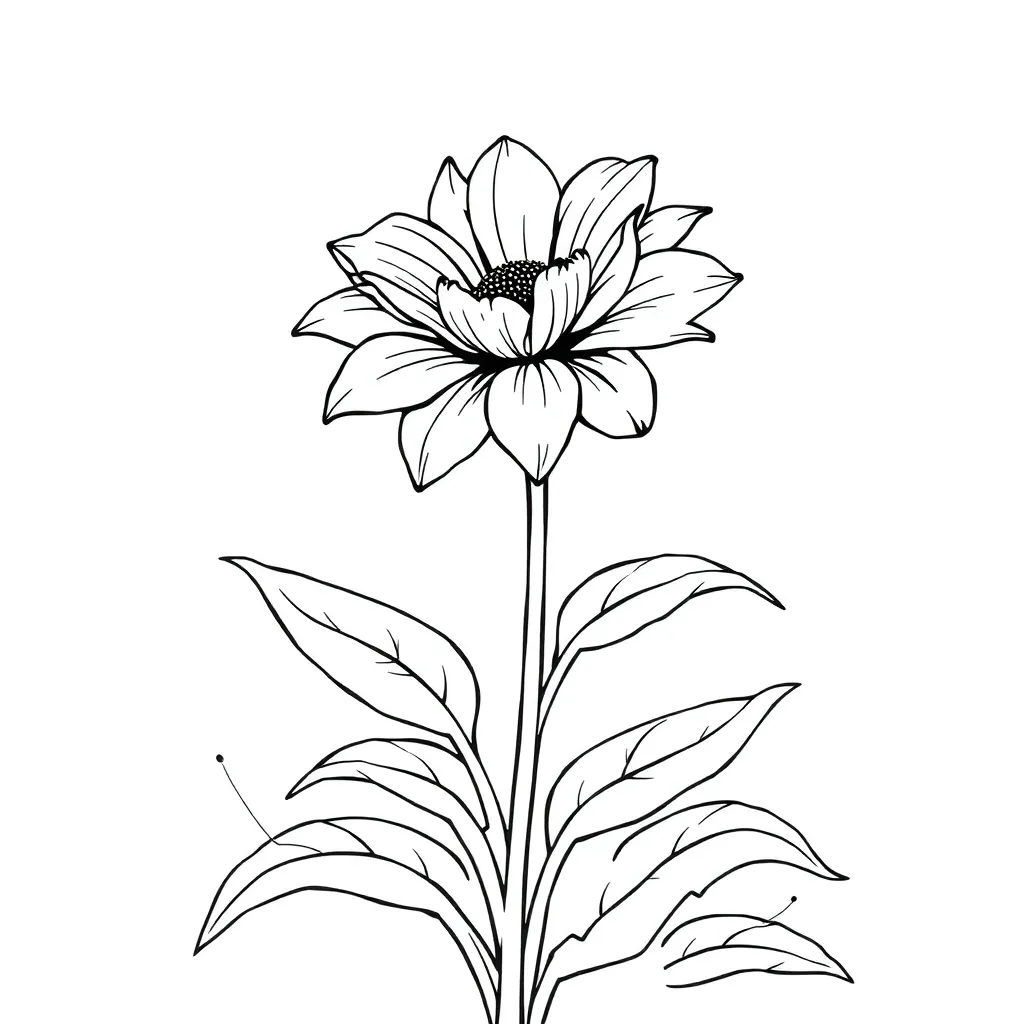 Flower coloring page