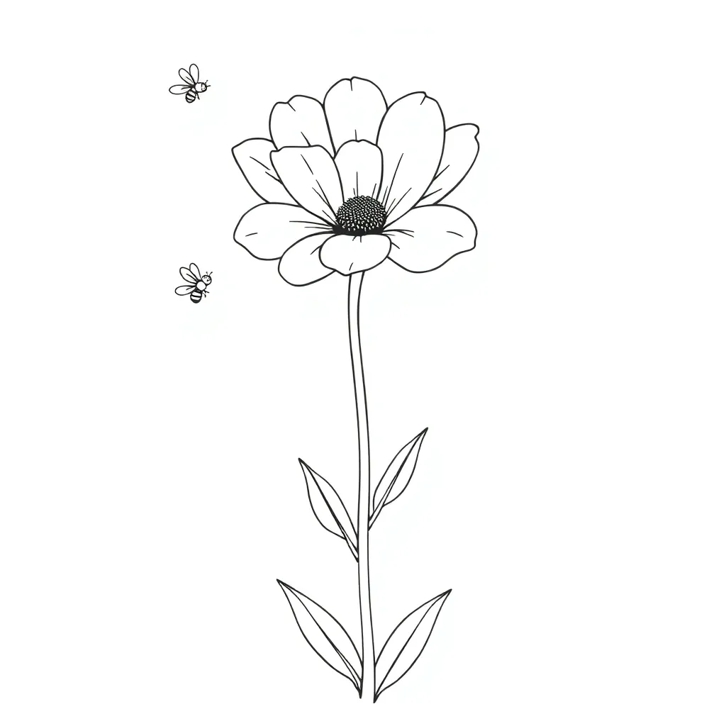 Flower coloring page