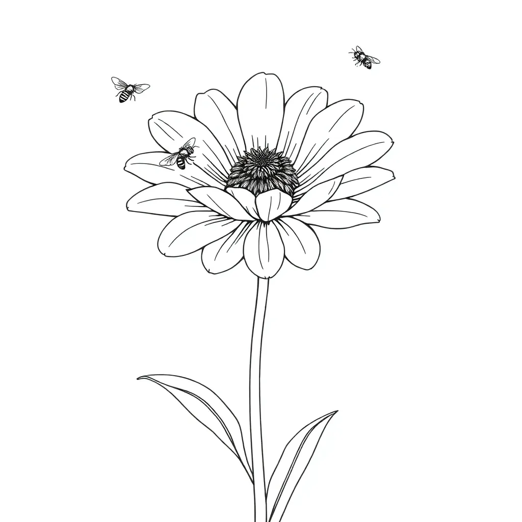 Flower coloring page